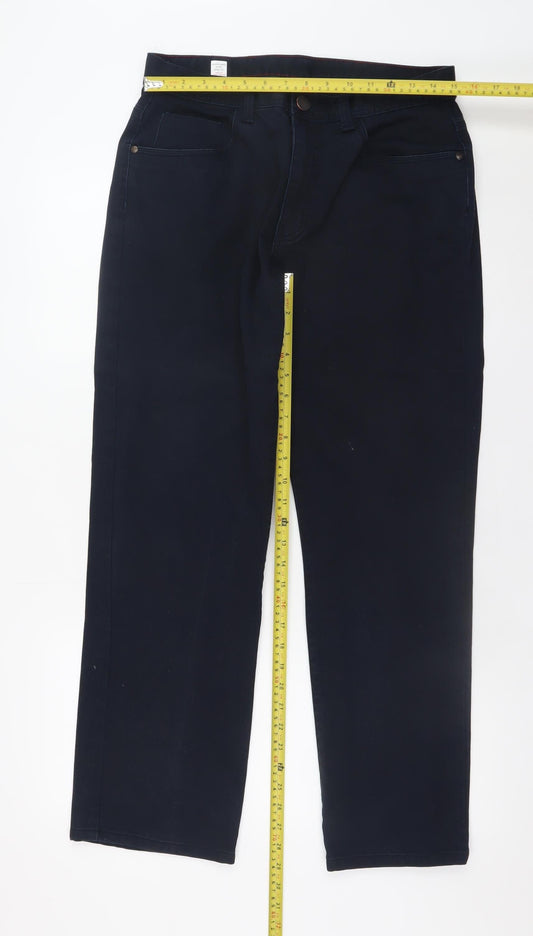 St Bernard for Dunnes Stores Men's Blue Chino Trousers 32W 30L Stretch Cotton