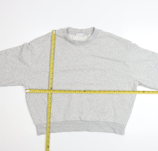 Weekday Women Grey XS Pullover Sweatshirt Cotton Blend Casual