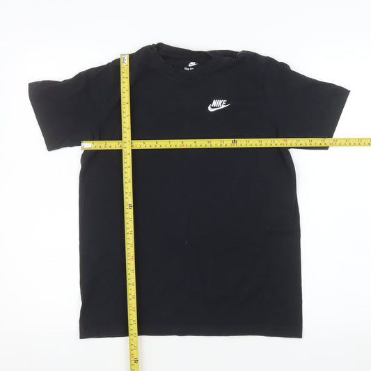 Nike Women Black Basic T-Shirt L Short Sleeve Crew Neck