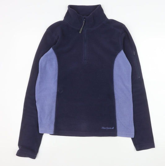 Peter Storm Women's Navy Fleece Pullover Sweatshirt Size 12