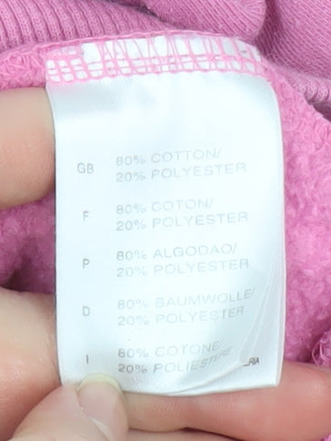 Reebok Womens Pink Hoodie Size 16 XL Pullover Cotton Blend