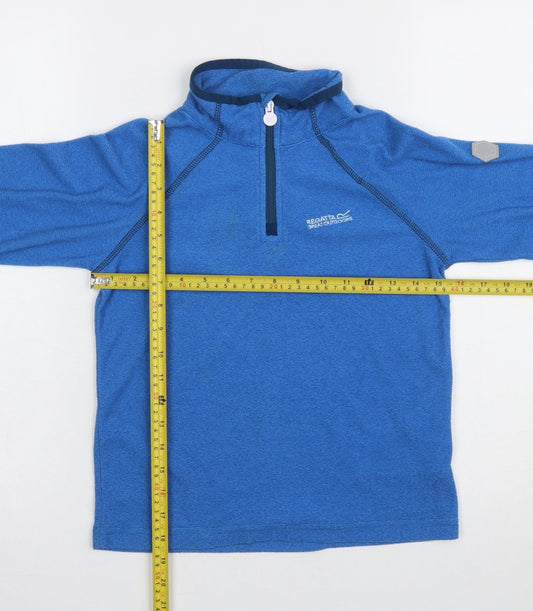Regatta Boys Blue 9-10 Years Fleece Pullover Sweatshirt 1/4 Zip Outdoor Top