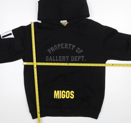 Gallery Dept. Mens Black M Pullover Hoodie Migos Graphic Print