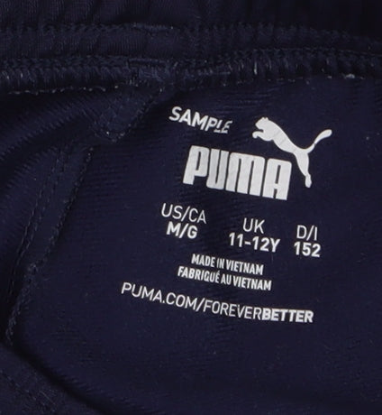 Additional view of Puma boys’ blue 11-12 years track pants regular fit tapered sports trousers