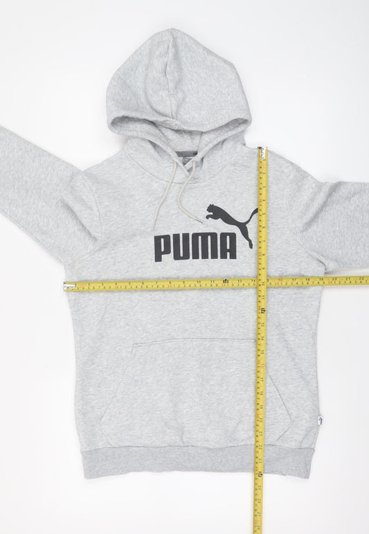 Puma Women's Grey Pullover Hoodie Size 14 Hooded Sweatshirt