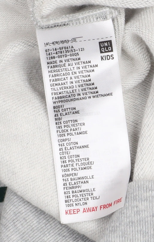 Additional view of Uniqlo boys’ grey city league champs pullover sweatshirt 13 years