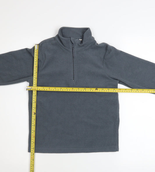 Mountain Warehouse Boys Grey Fleece 9-10 Years Half Zip Sweatshirt