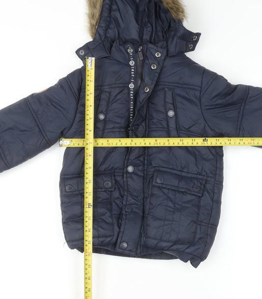 Firetrap Unisex Baby Blue Hooded Puffer Jacket 18-24 Months Winter Coat