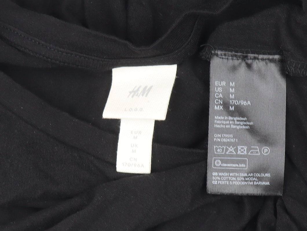 H&M Women’s Black Knee Length T-Shirt Dress Medium