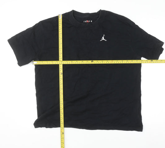 Jordan Men's Black Crew Neck Short Sleeve Cotton T-Shirt L