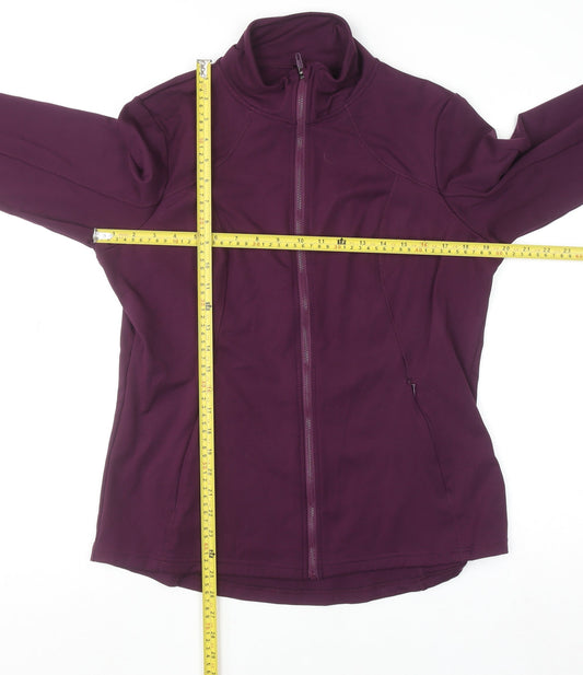 Dunnes Stores Womens Purple Size 16 Track Jacket Full Zip Lightweight Activewear