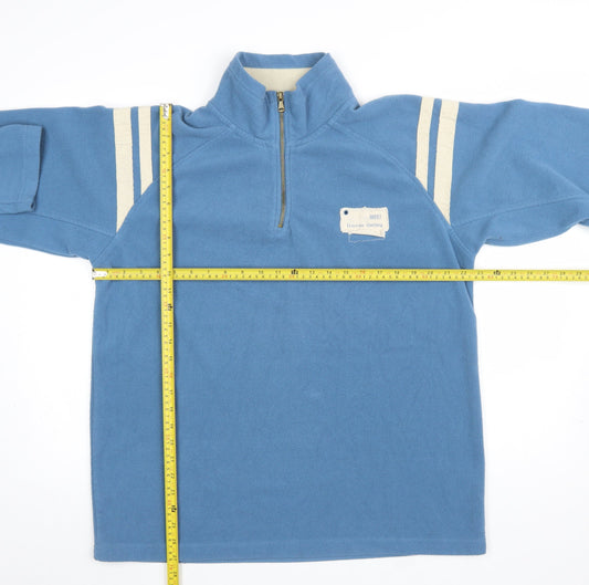 No Fear Men's Blue Fleece 1/2 Zip Pullover Sweatshirt L