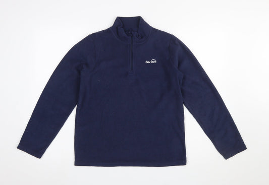 Peter Storm Boys Blue Fleece 1/4 Zip Pullover Sweatshirt 13 Years