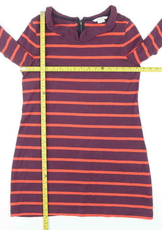 Boden Women’s Purple Striped Cotton Shift Dress Size 12P