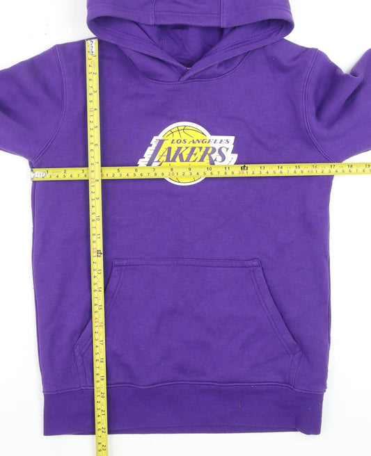 Nike Teens Purple Los Angeles Lakers Pullover Hoodie Size M