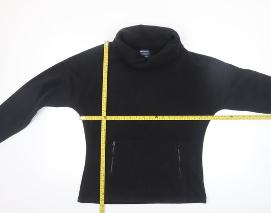 Mountain Warehouse Women Black Fleece Pullover Sweatshirt UK 12
