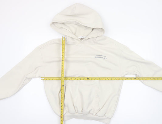 South.St Womens Beige Pullover Hoodie Scorpion Graphic 2XS