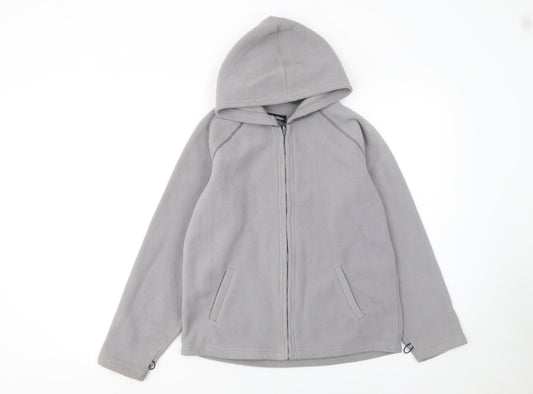 Peter Storm Boys Grey Hooded Fleece Zip Jacket 11-12 Years Outdoor Wear