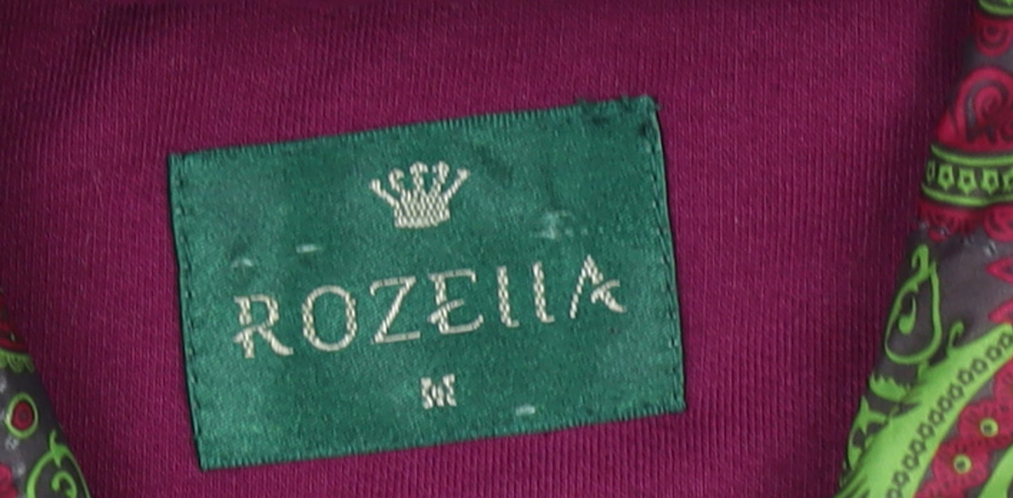 Rozella Women’s Purple Hooded Mid-Length Cotton Jacket M