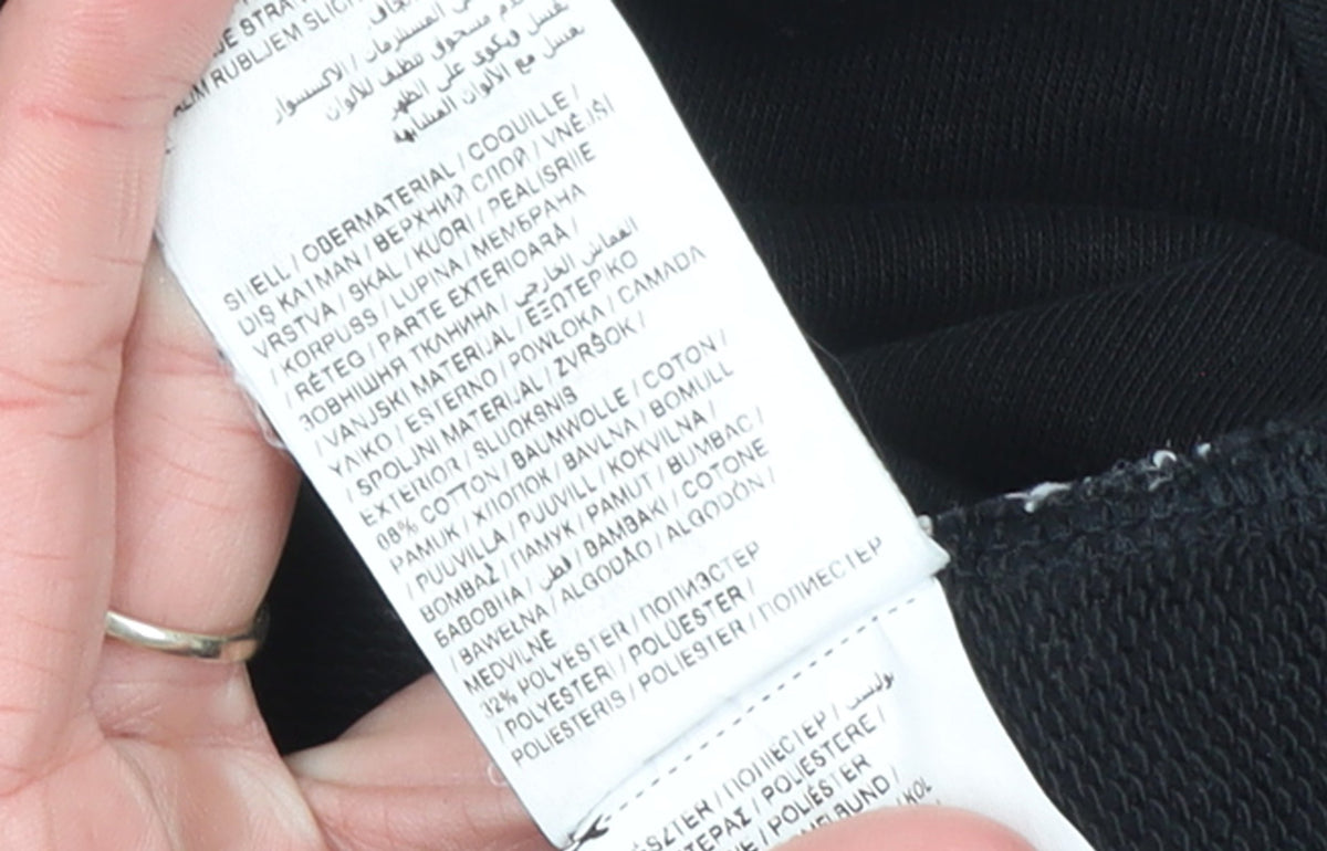 Additional view of Puma women’s black small pullover hoodie with logo detail