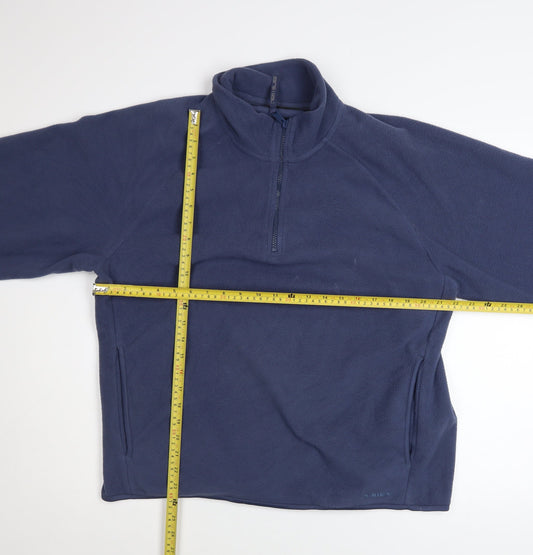Animal Womens Blue Half Zip Fleece Sweatshirt UK 16 Pullover
