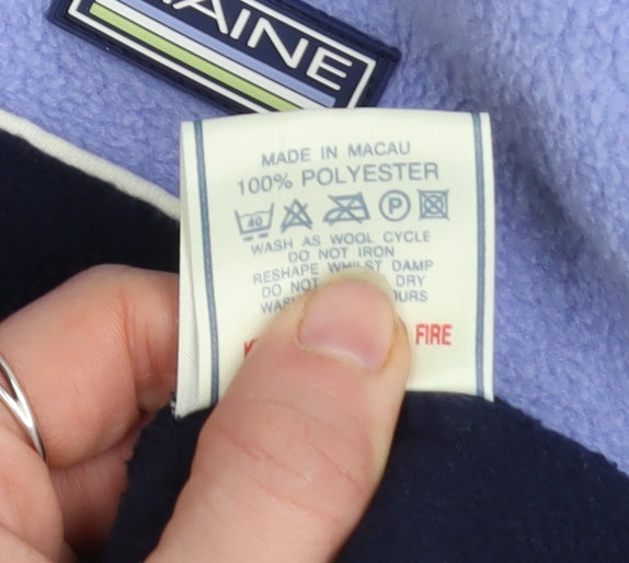 Additional view of Maine New England women’s blue fleece 1/2 zip pullover sweatshirt, size UK 12