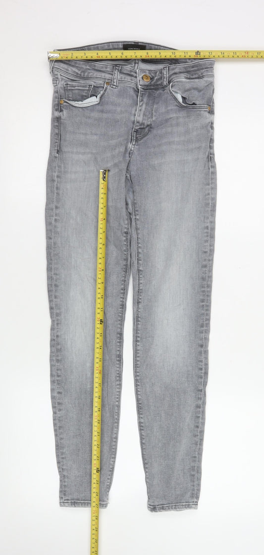 Vero Moda Unisex Grey Skinny Denim Jeans Size S 30in