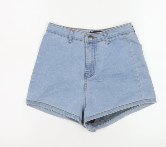 PrettyLittleThing Women’s Blue Denim High Rise Hot Pants Shorts Size 6