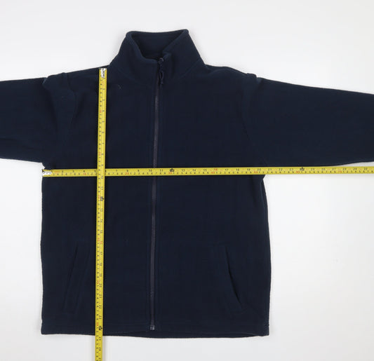 Mountain Warehouse Men Navy Blue Small Fleece Full Zip Jacket