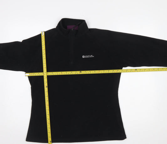 Mountain Warehouse Women Black Fleece 1/2 Zip Pullover UK14