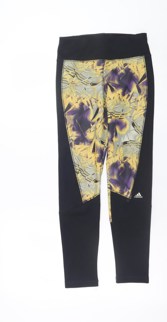 Adidas Teens Multicoloured Techfit Climalite Ankle Leggings Size 11-12Y