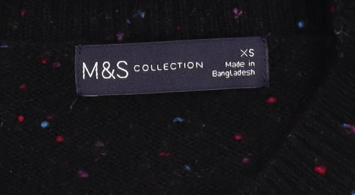 Marks and Spencer Women’s Black Speckled Sleeveless Pullover Jumper XS