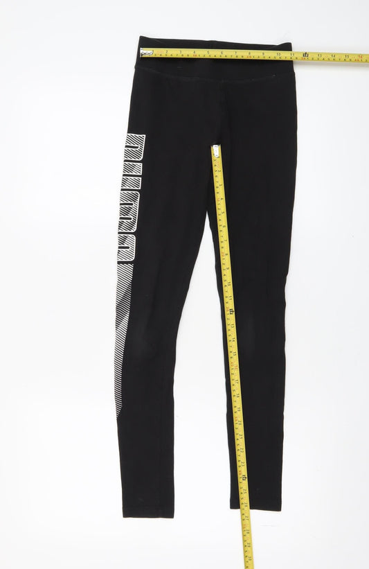 Puma Women's Black Size 8 Slim Fit Stretch Active Leggings