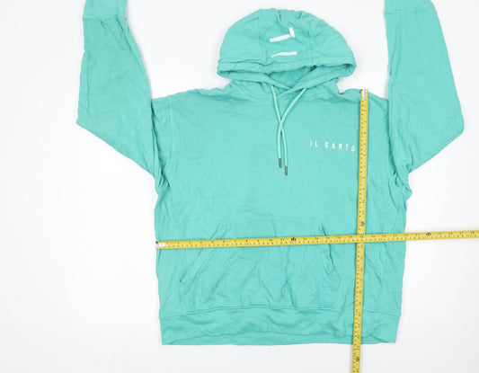 Il Sarto Women’s Green Pullover Hoodie XL 100% Cotton Casual
