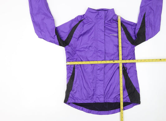 Muddyfox Womens Purple Cycling Windbreaker Jacket Size 10 Lightweight