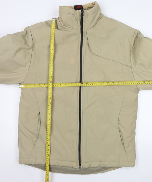 Nike Men's Beige L Full Zip Insulated Puffer Jacket
