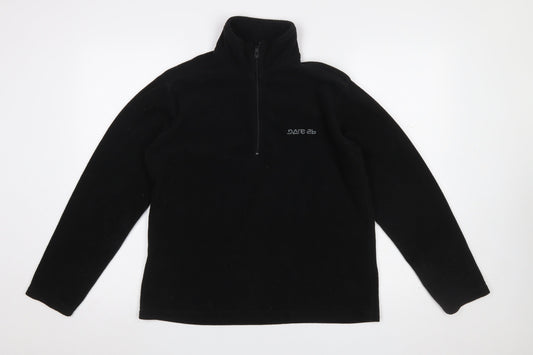 Dare 2b Women Black Fleece Pullover Sweatshirt UK 16 XL 1/2 Zip