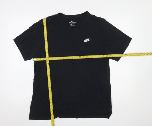 Nike Men's Black L Crew Neck Short Sleeve Cotton T-Shirt