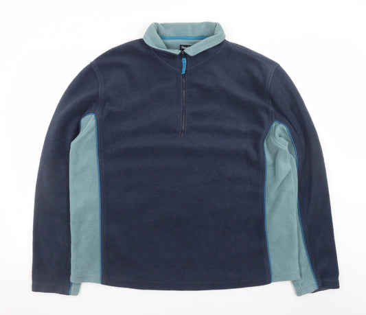 Peter Storm Men's Blue Fleece 1/4 Zip Pullover Sweatshirt XL