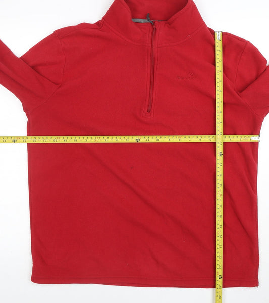 Peter Storm Men's Red Fleece Sweatshirt M 1/4 Zip Pullover Outdoor