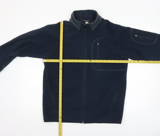 Quechua Men's Blue Fleece Full Zip Jacket L Regular Fit Outdoor