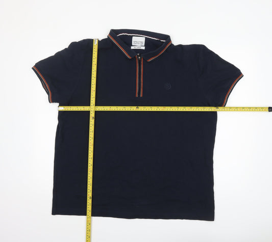 Spectre Men's Blue 2XL Cotton Polo Shirt Short Sleeve Classic Fit