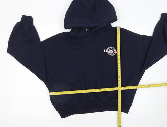Bershka Women's Navy Hoodie League Los Angeles Small Pullover Sweatshirt