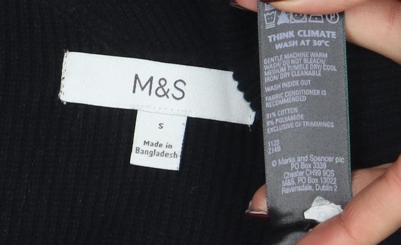 Marks and Spencer Women’s Black Sleeveless Bodycon Midi Dress Size S