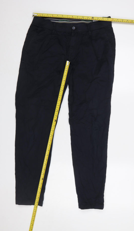 Club of Comfort Men's Blue 32/32 Chino Trousers Cotton Stretch