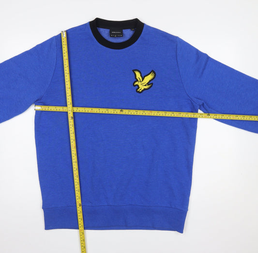 Lyle & Scott Mens Blue Crew Neck Sweatshirt Size L Cotton Blend