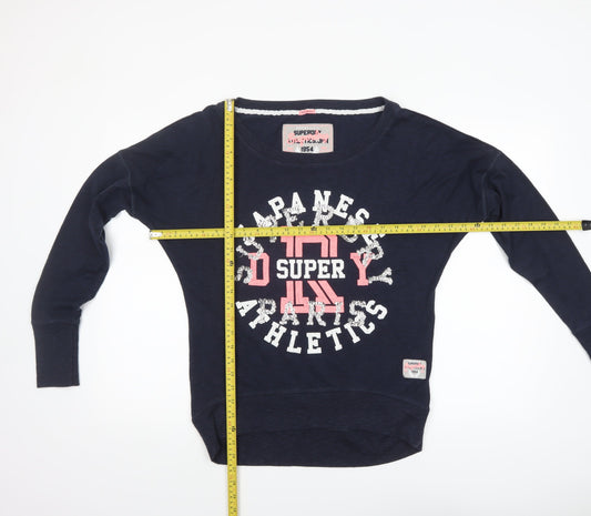 Superdry Women's Navy Blue Crew Neck Pullover Sweatshirt Size S