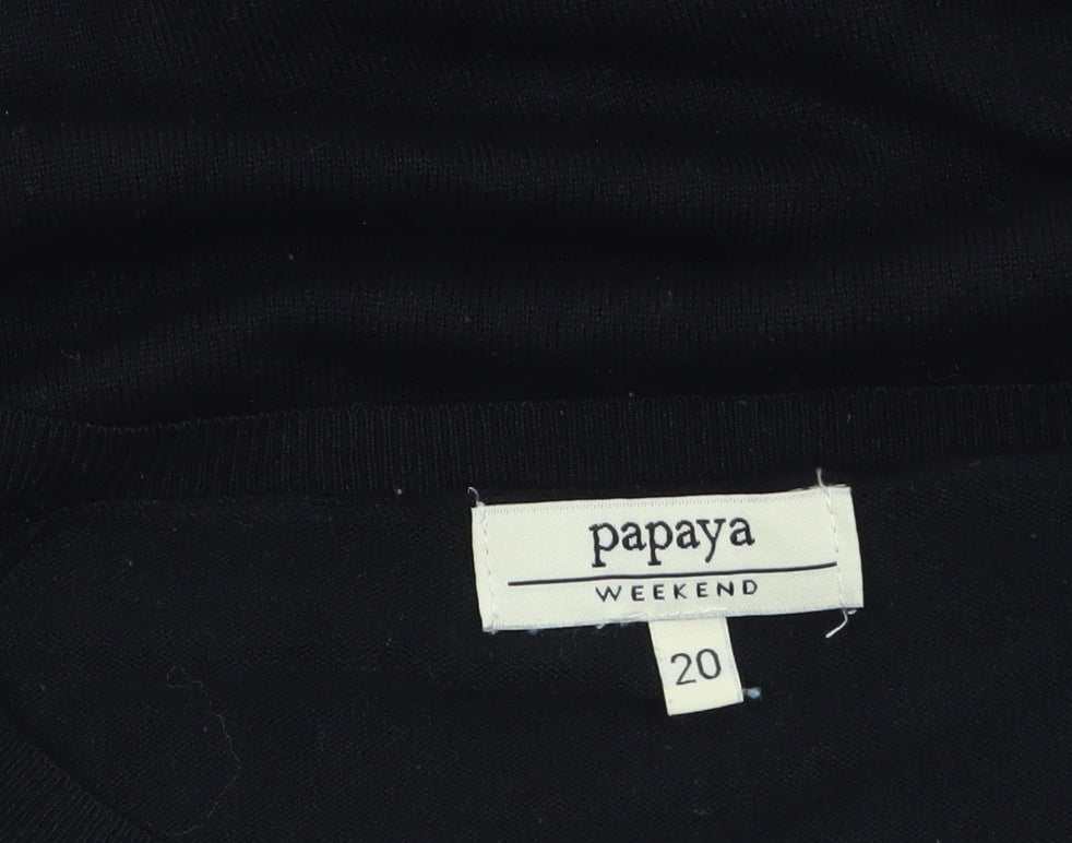 Additional view of Papaya Women Multicoloured Floral Crew Neck Long Sleeve jumper, size 20