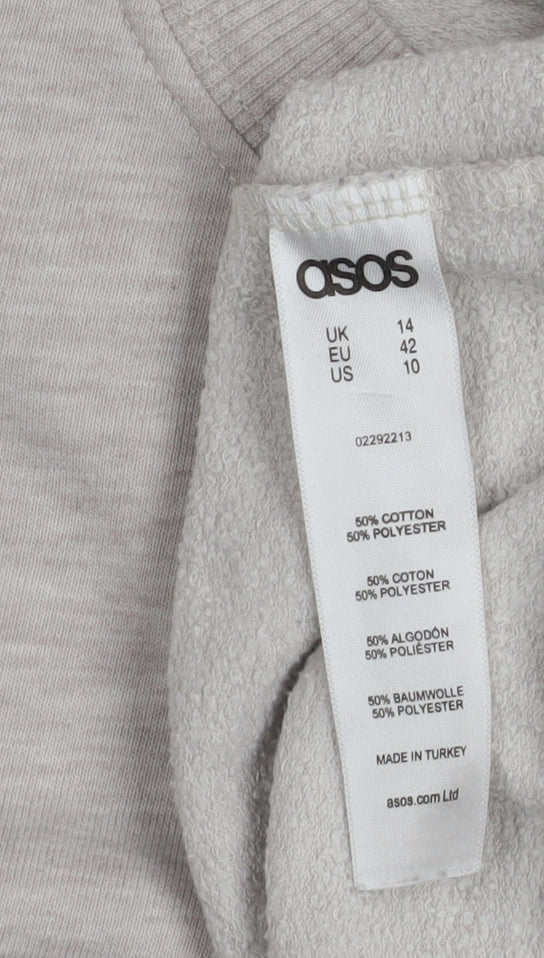 Additional view of ASOS Women’s Beige Crew Neck Pullover Sweatshirt, size UK 14