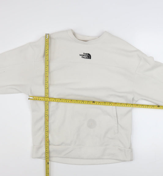 The North Face Womens Beige Fleece Pullover Sweatshirt Size M